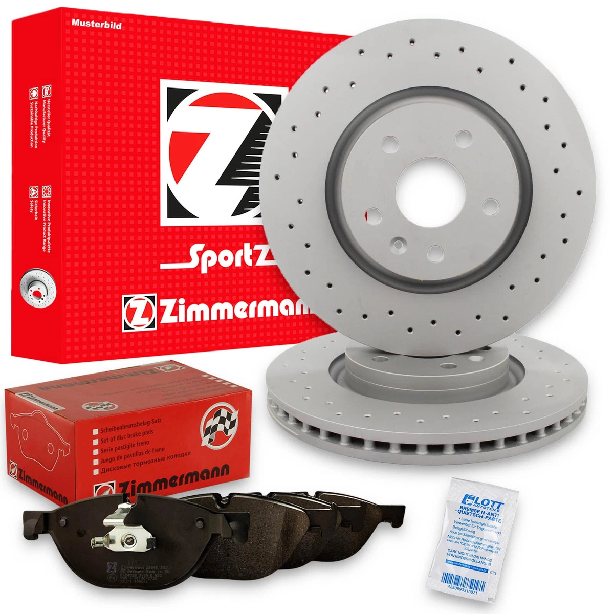 Гальмівні колодки та диски Zimmermann для Audi A4 (8D2, B5) 1.8 T quattro