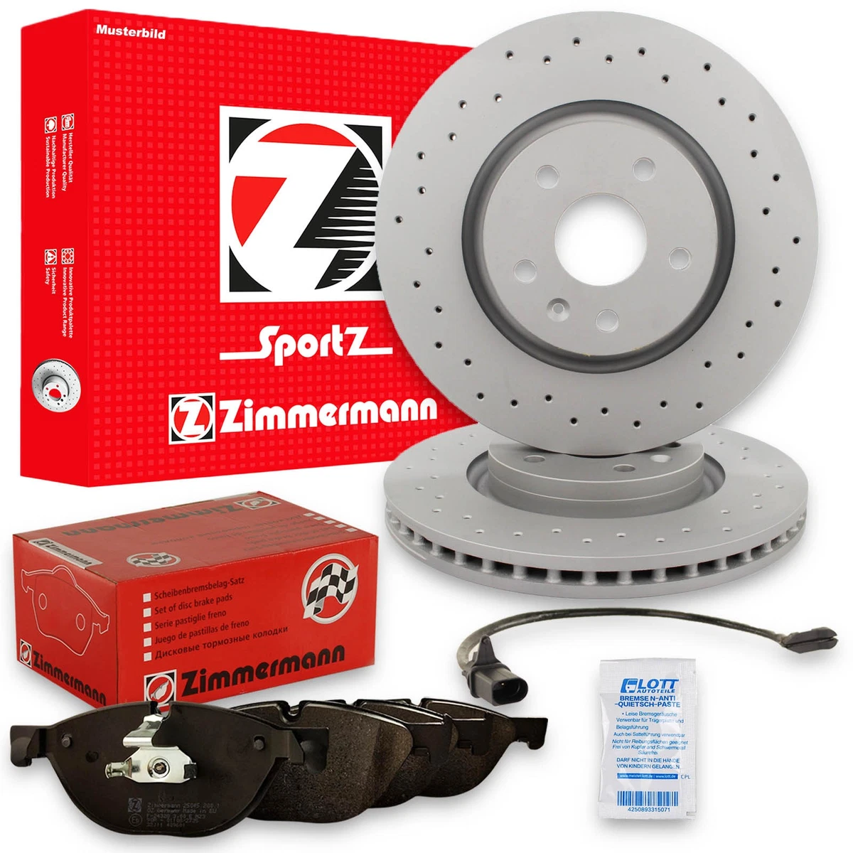Гальмівні колодки та диски Zimmermann для Audi A4 (8D2, B5) 1.8 T quattro